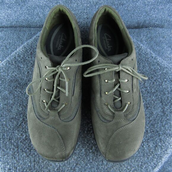 Clarks In-Motion Women Sneaker Shoes Size‎ 10 Medium Brown Leather Lace Up - Picture 3 of 10
